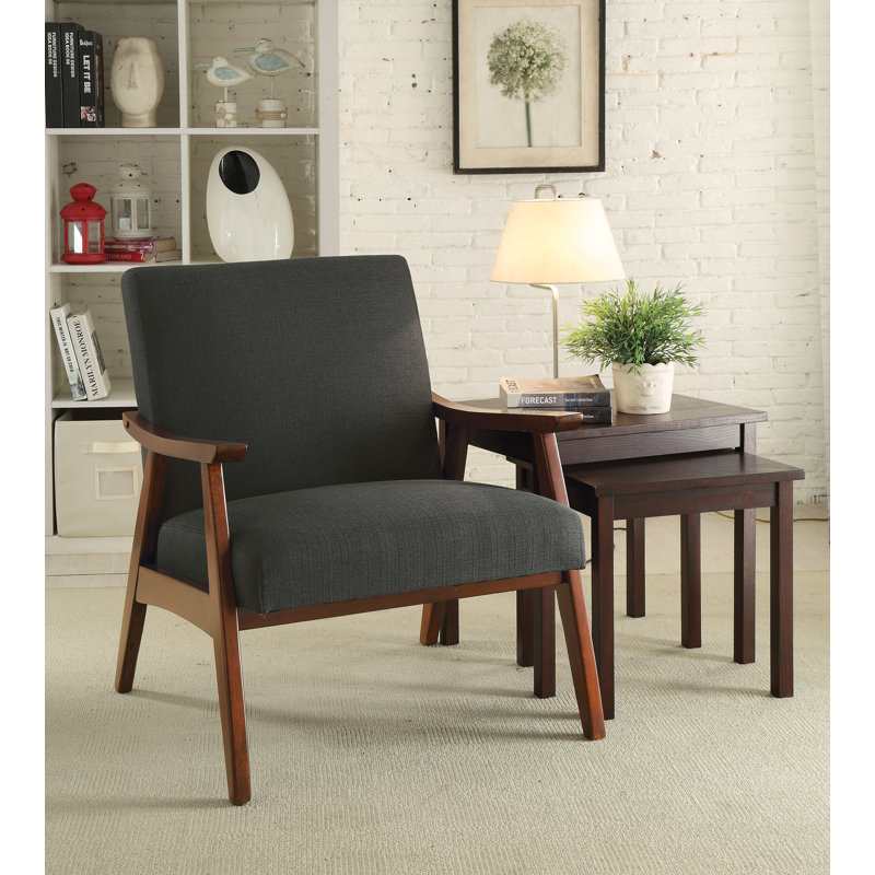 Daygen Upholstered Armchair, Klein Charcoal Polyester 