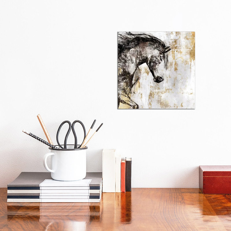 Equestrian Gold III - Wrapped Canvas Print, 30.48 cm H x 30.48 cm W