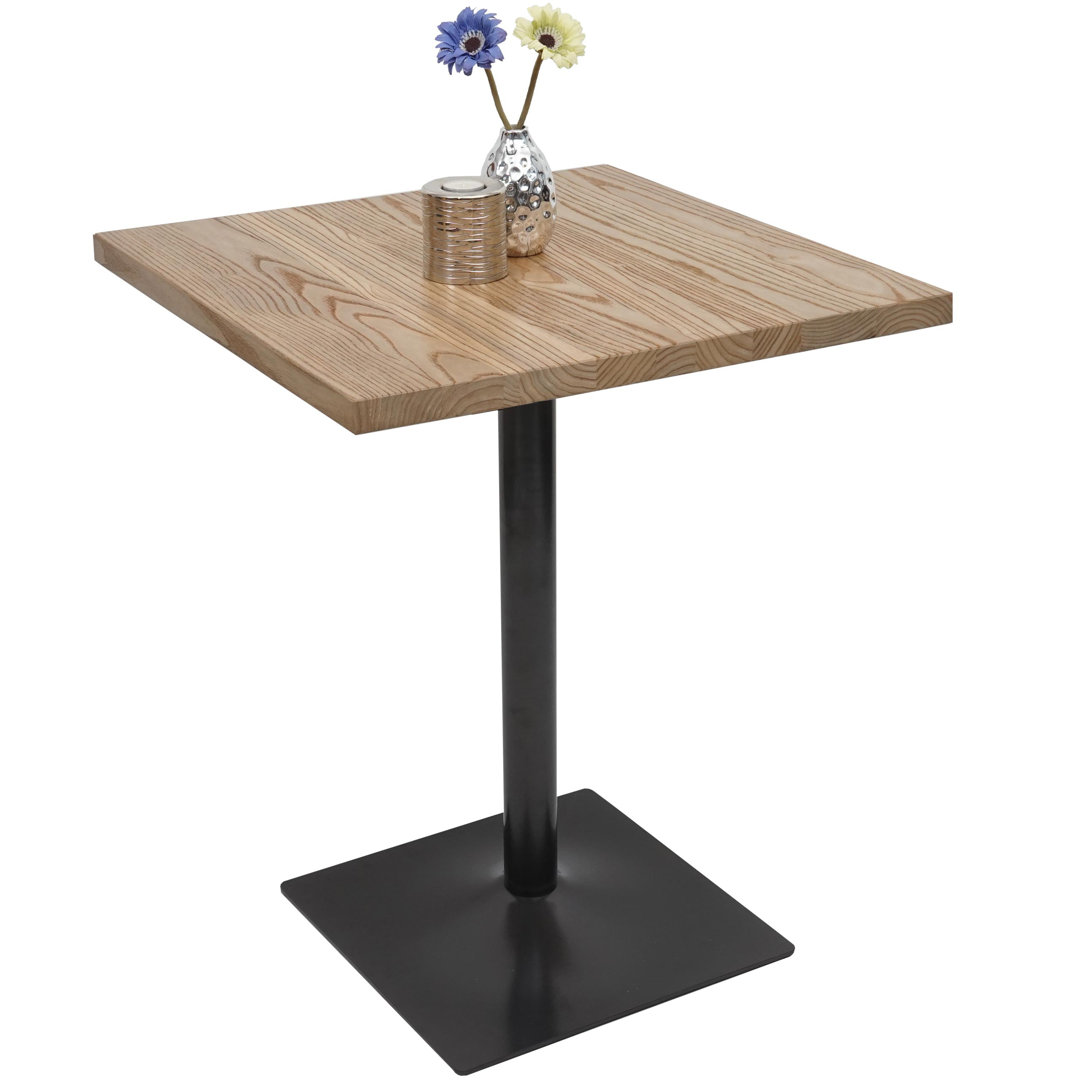 Bistrotisch MCW-H10, Bartisch Thekentisch, Industrial Gastro Metall Ulme Massivholz 70x70cm