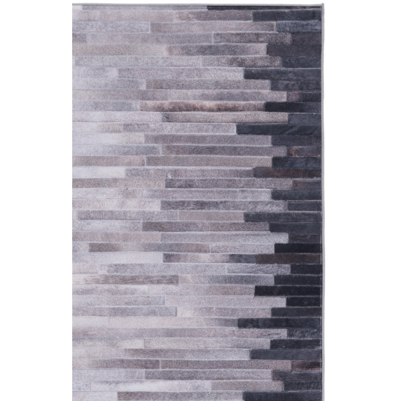 Tapis abstrait ivoire / gris Aureli, Rectangle 3 pi x 5 pi
