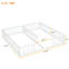 Lit double double au sol avec garde-corps - et fiable pour une nuit de sommeil paisible, clôture de construction blanche-2028386096