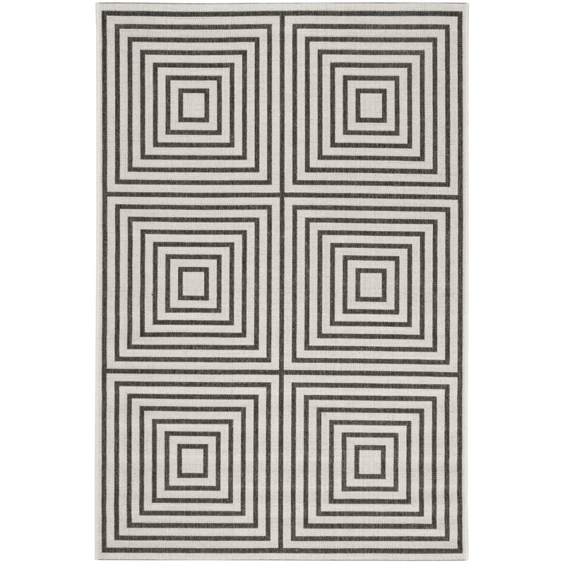 Beach House Performance Geometric Indoor/Outdoor Area Rug, Rectangle 3' x 5'