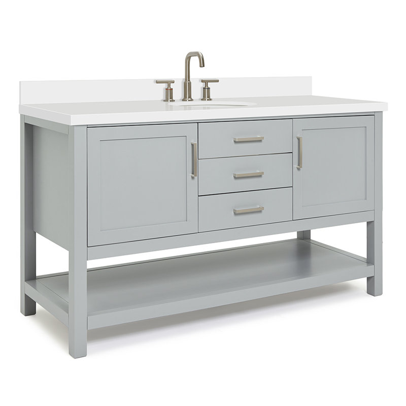 Bayhill 61'' W Single Vanity, Gray
