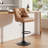 360-Degree Rotatable Faux Leather Bar Stool With Button Stitching-116087020