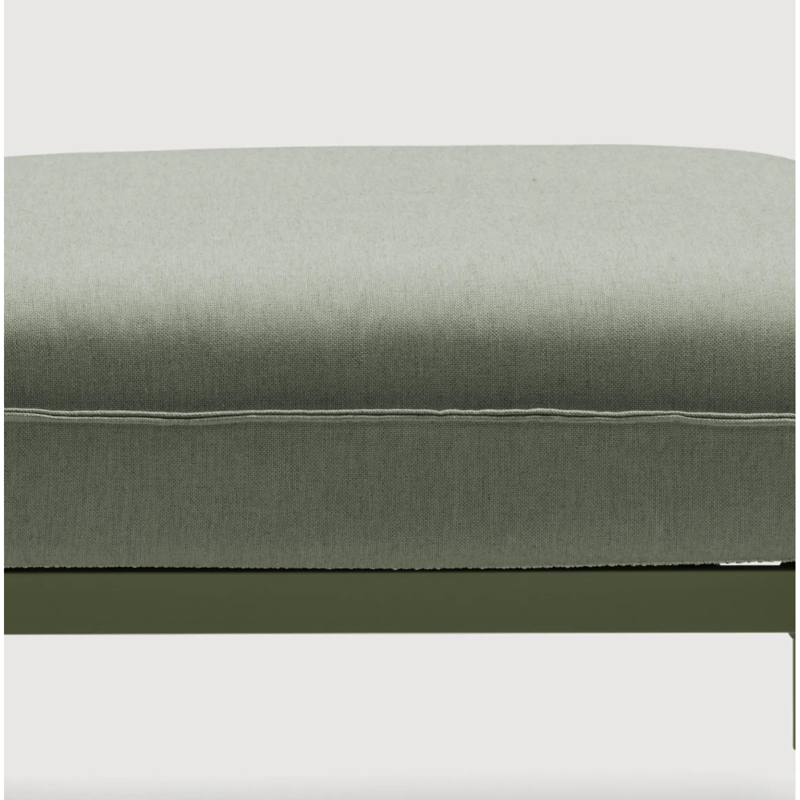 Metal Outdoor Ottoman with Sunbrella® Cushion, Olive