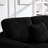 Black Corduroy Sectional Sofa-1041547264