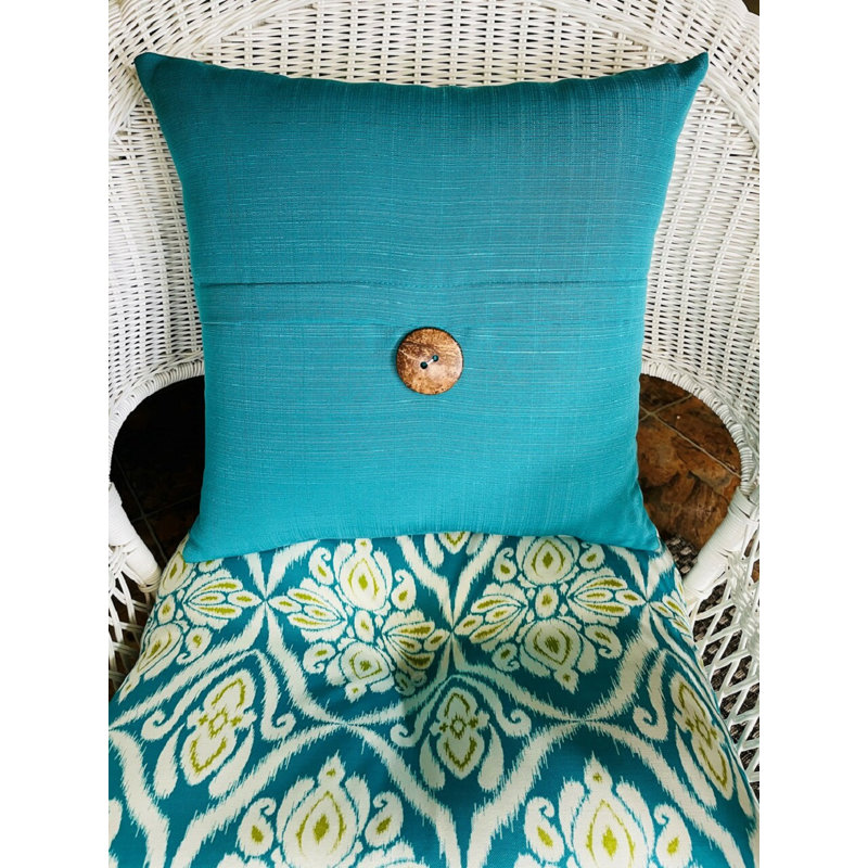  Coussin extérieur à motif de noix de coco, sarcelle