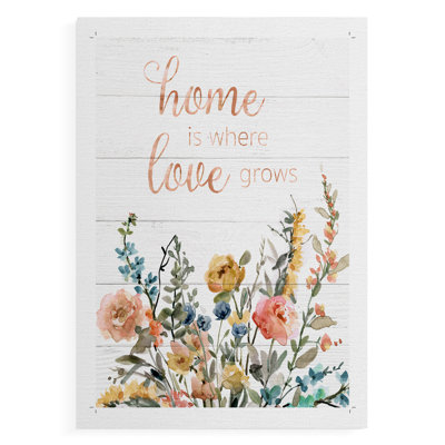 Home is Where Love Grows -Canvas Print Only - NOT FRAMED