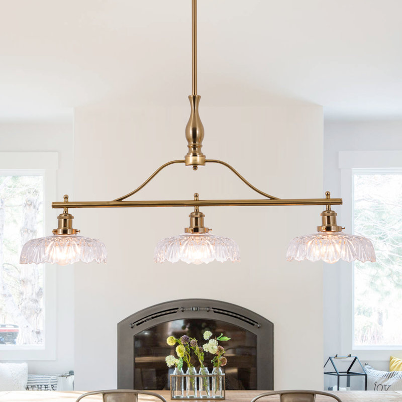 Kelbe 3 - Light Dimmable Modern Linear Chandelier