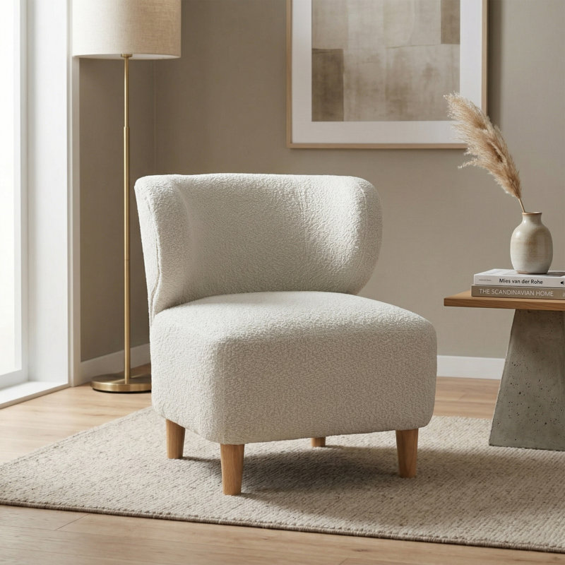 Jann 74cm Wide Bedroom Chair, White