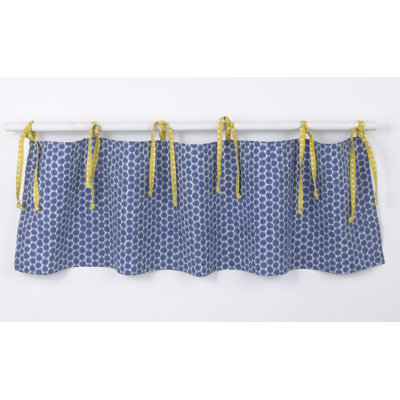 Mertens Cotton Polka Dots Tailored Window Valance