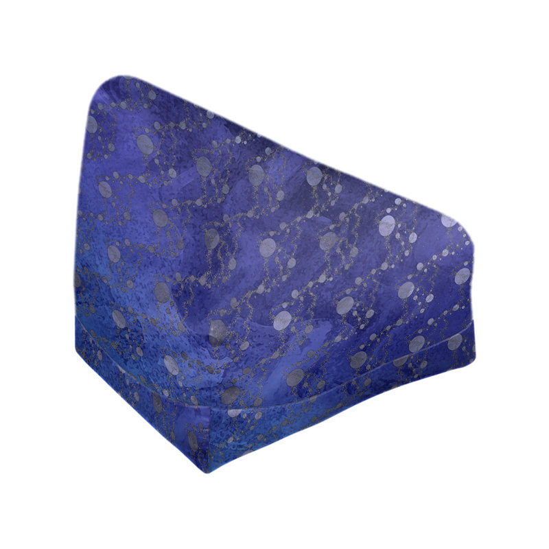 Leffel Bean Bag, 27" H x 30" W x 25" D, Bean Bag Chair, Blue Ombre