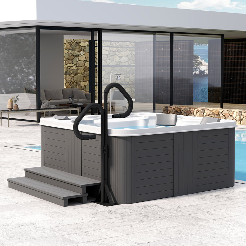 Domi Height Adjustable Hot Tub Two-Way Handrail