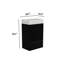 Meuble-lavabo moderne noir mat Matt - armoire autoportante avec lavabo en céramique et structure fonctionnelle et stable-1565995994