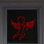 Décoration de silhouette de fenêtre 17 "rouge illuminée Cupidon avec cœur Saint-Valentin