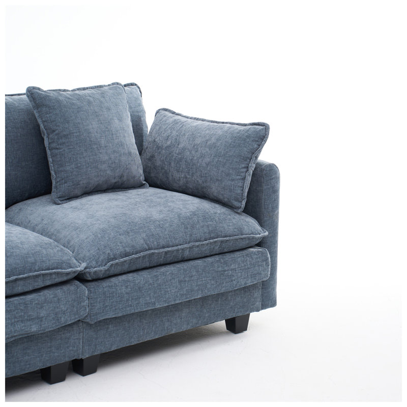 Canapé modulaire 3 places avec repose-pieds Classic