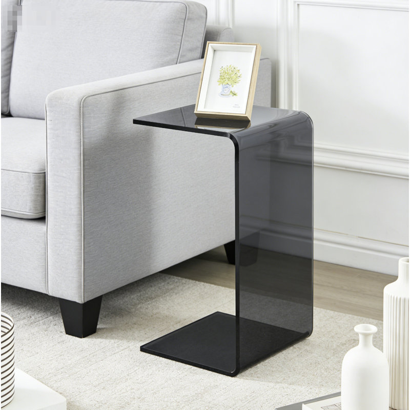 Table basse moderne en acrylique simple, gris