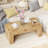Lenie Farmhouse Rustic Wood Coffee Table With Burl Finish-258326729