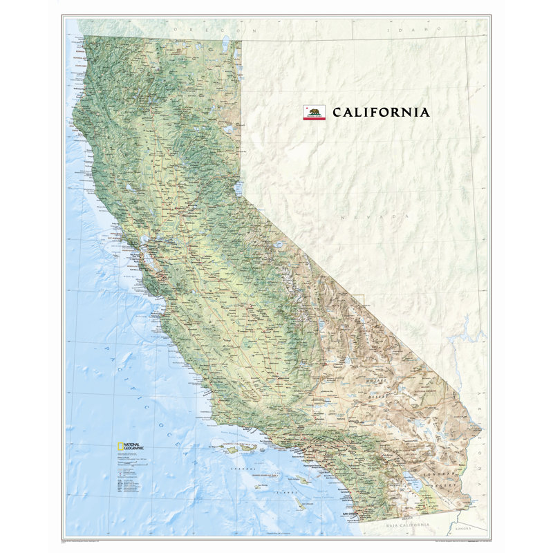 Carte murale california state, Stratifié