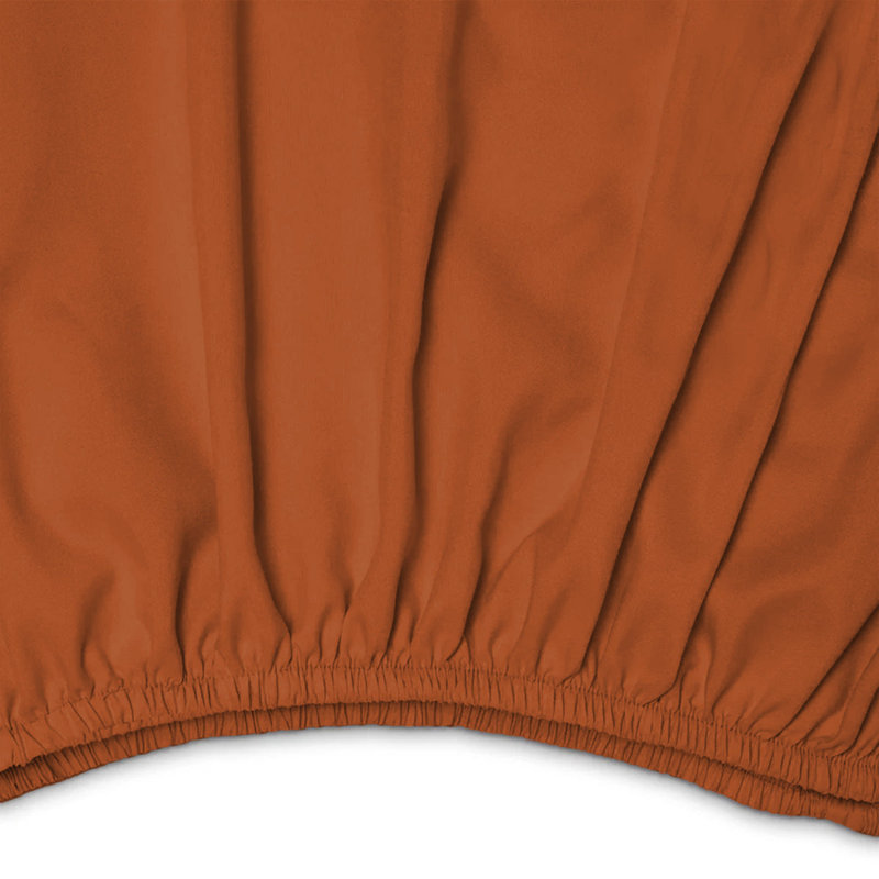 Microfiber Brushed Fitted Sheet, Rust, Kingsize (5')