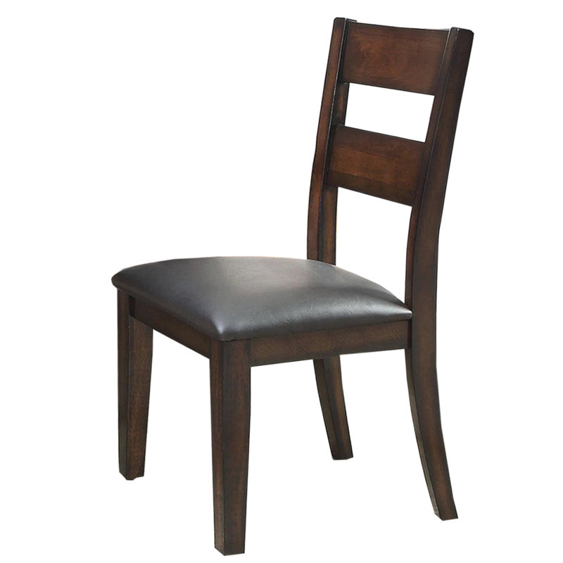 Chaises de salle à manger à dossier cerise foncé, 2 pièces, support de siège rembourré 2, uni