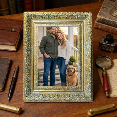 11" x 14" Antique Gold 3 PCS Versatile Picture Frame for Everyday Photo Display