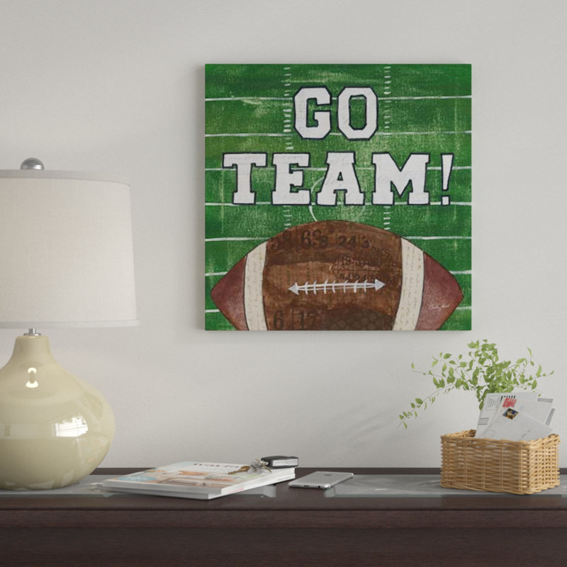 « on the field i : go team », impression sur toile, H 18 po x l 18 po x P 0,75 po