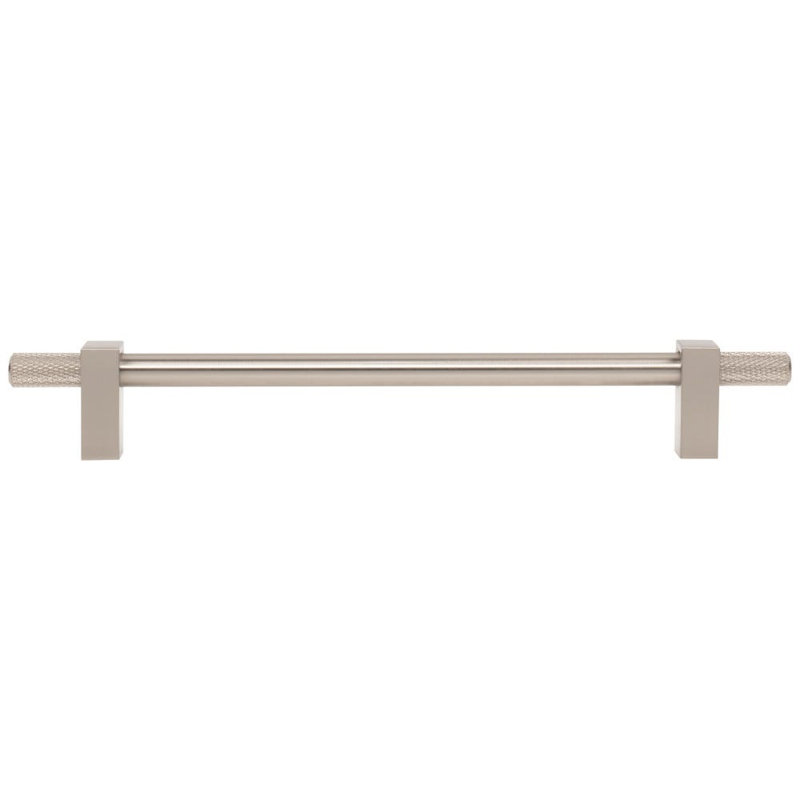 Larkin 4 Knurled Ends Bar Pull, Satin Nickel, 12"