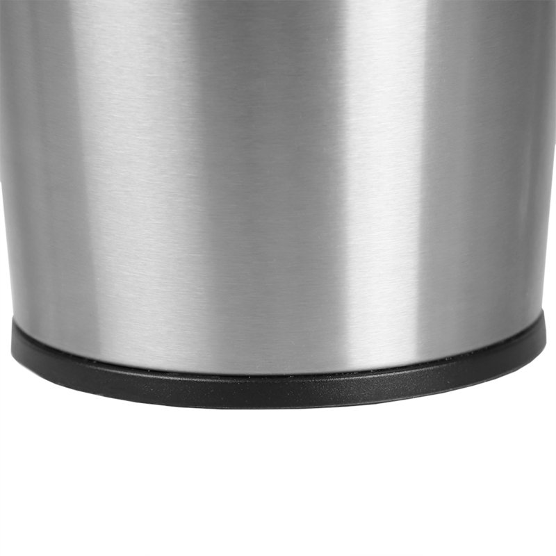 Steel Open Waste Basket - 2.11 Gallons, Silver