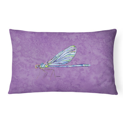 Coussin décoratif intérieur/extérieur mauve libellule