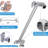 10" Square Rainfall Showerhead - Stainless Steel, Adjustable Arm Long Service Life-118034402