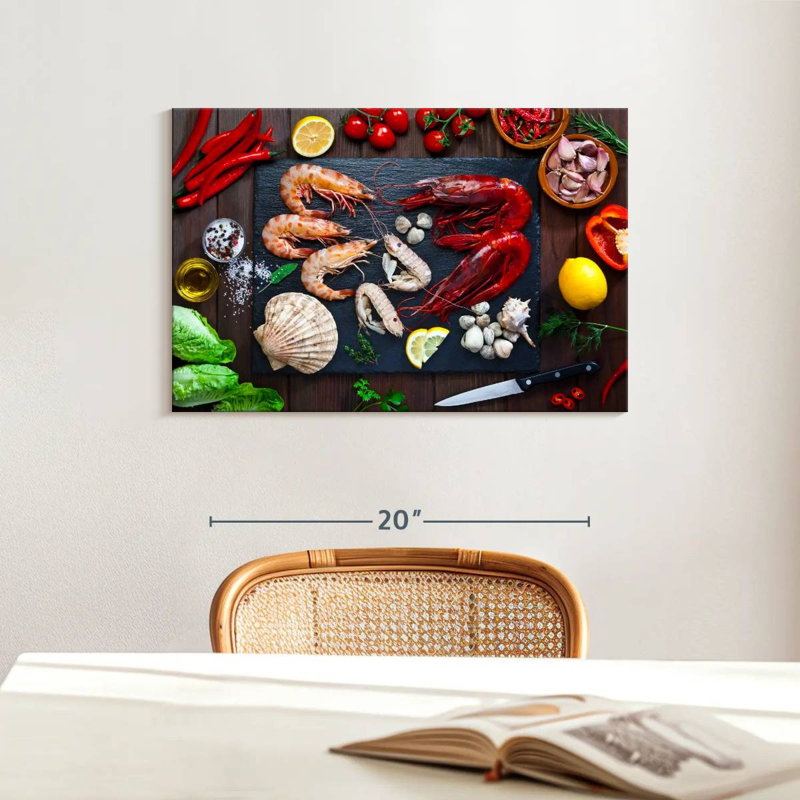Yarlin Cooking Seafood, 16" H x 24" W