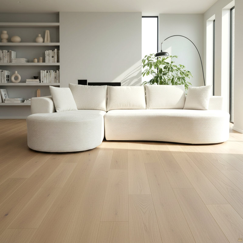 Ensemble de canapé modulaire courbé 2 pièces avec coussins, Beige