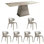 Modern light luxury rectangular dining table sets.