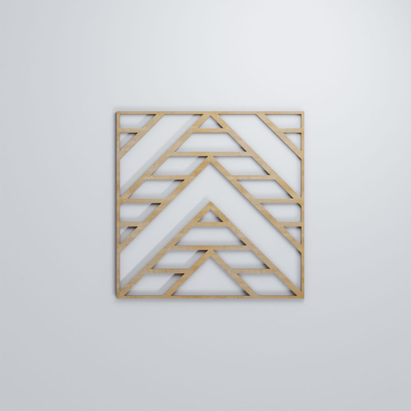 Panneaux muraux décoratifs en bois Gilcrest, Hickory, H 11 3/8 po x l 11 3/8 po x P 1/4 po