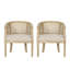 Ensemble de 2 chaises d'appoint en bois et canne de couleur kurz-649910031