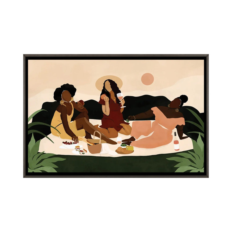 « SIS-nic » par Bria Nicole-impression d’art graphique, H 32 po x l 48 po x 1,5 po, Toile encadrée de bois rustique foncé
