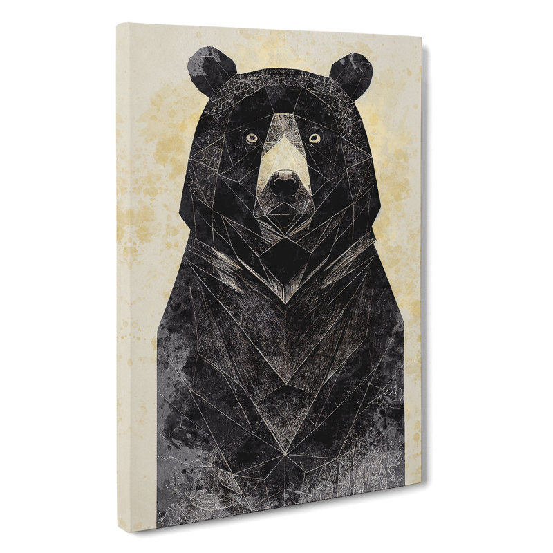 Bear Portrait No.1 Abstract - Wrapped Canvas, 76cm H x 50cm W x 3cm D