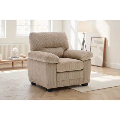 Upholstered Corduroy Armchair
