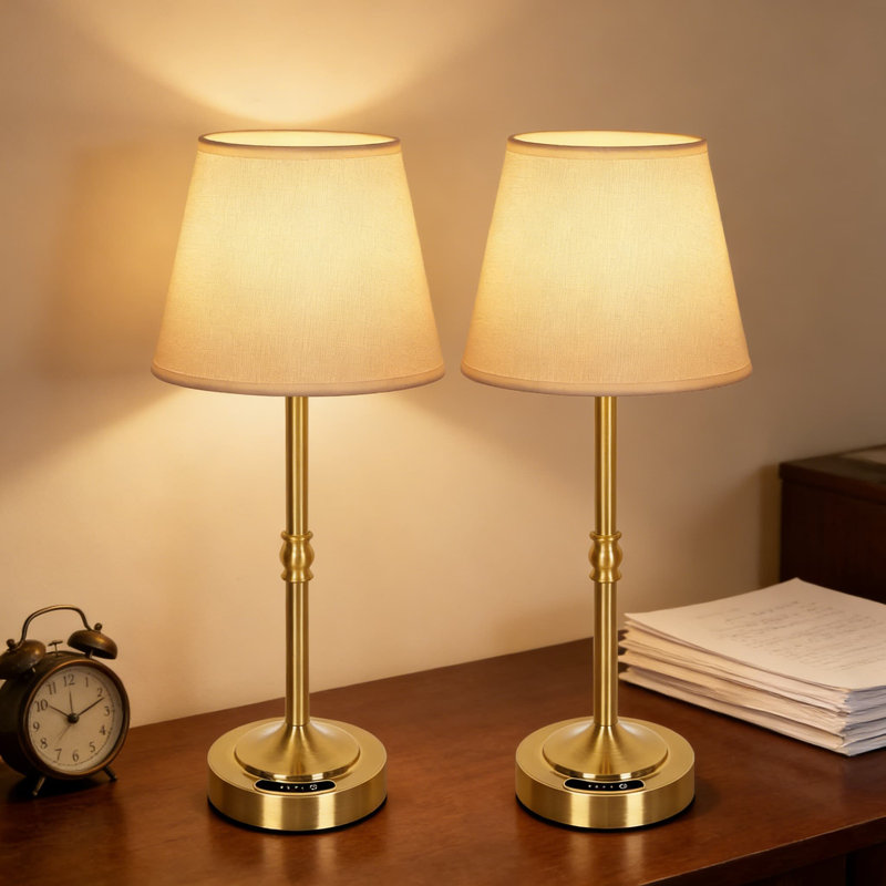 Lampe de table rechargeable sans fil avec lumière à intensité variable, 3 températures de couleur, charge USB-C, fonction de mémoire et conception portable pour la chambre à coucher, le salon et le patio