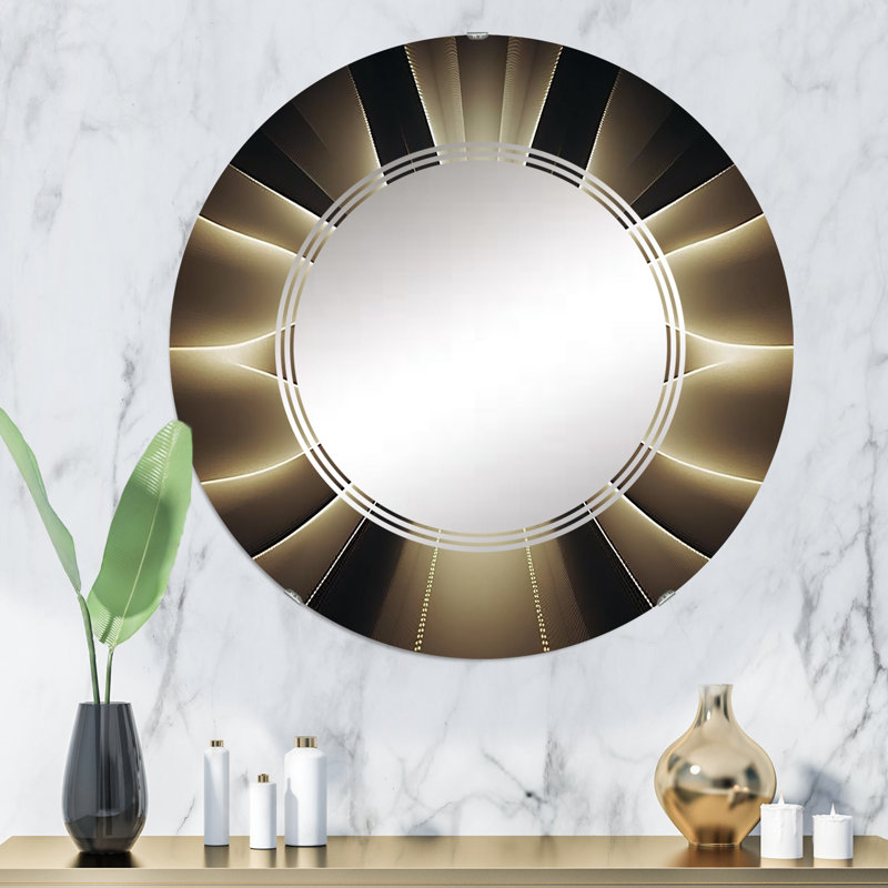 Bosenjack - Miroir mural moderne rond, 32 po x 32 po