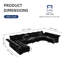 Canapé modulaire symétrique en microfibre avec repose-pieds Brodderick-1104298330