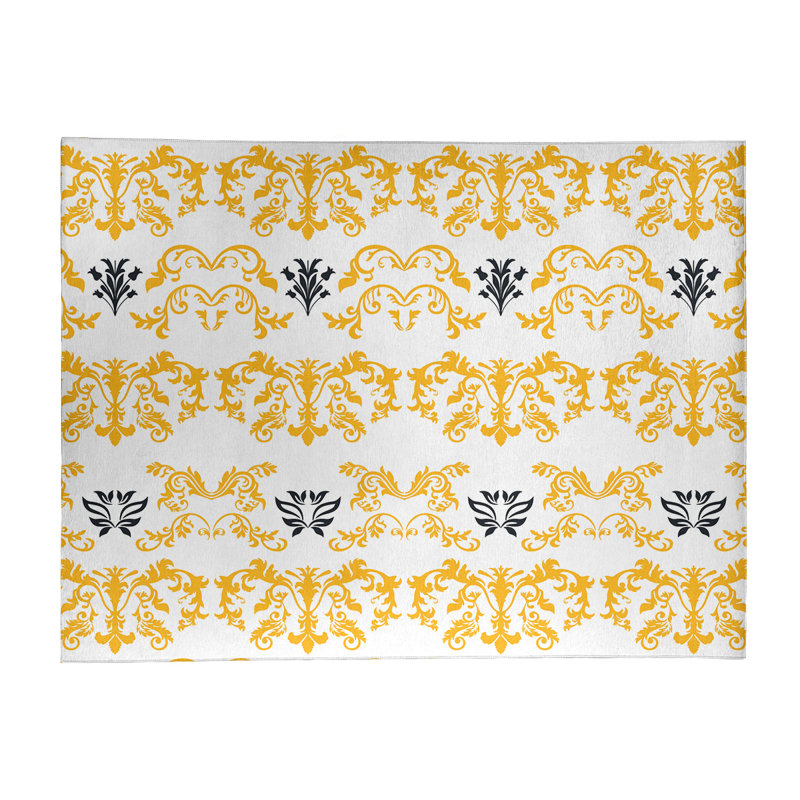 Damask Indoor Rug, Rectangle 9' x 12'