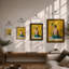 Artist in Contemplation Modern - Framed Print-523786033-523786047
