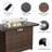 Angeli 8 Person Rattan Seating Group with Fire Pit Table, Coffee Table-932540286