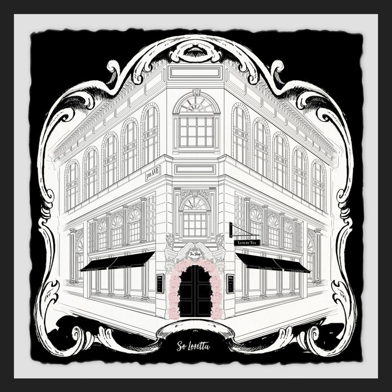 «Tea Building Art» par Loretta So - reproduction de cadre photo, H 12 po x l 12 po x P 1,5 po