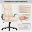 181kg Capacity  Ergonomic PU Leather Office Chair, Adjustable Lumbar Support & Flip-Up Arms-885265491