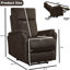 Fauteuil inclinable électrique avec port de charge USB, fauteuil simple en tissu avec moteur à mouvement-14757228