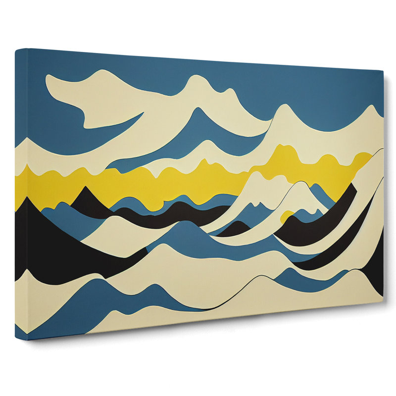 Marvellous Abstract Mountains - Wrapped Canvas Print, 35cm H x 50cm W x 3cm D