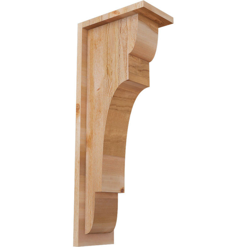 New Brighton Corbel avec plaque arrière, H 26 po x l 6 po x P 10 po, Cèdre rouge, Sciage brut